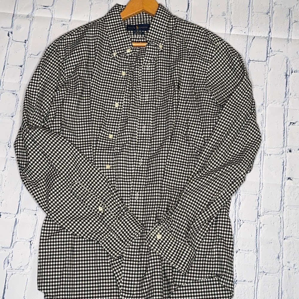 Ralph Lauren Black and White Gingham Shirt